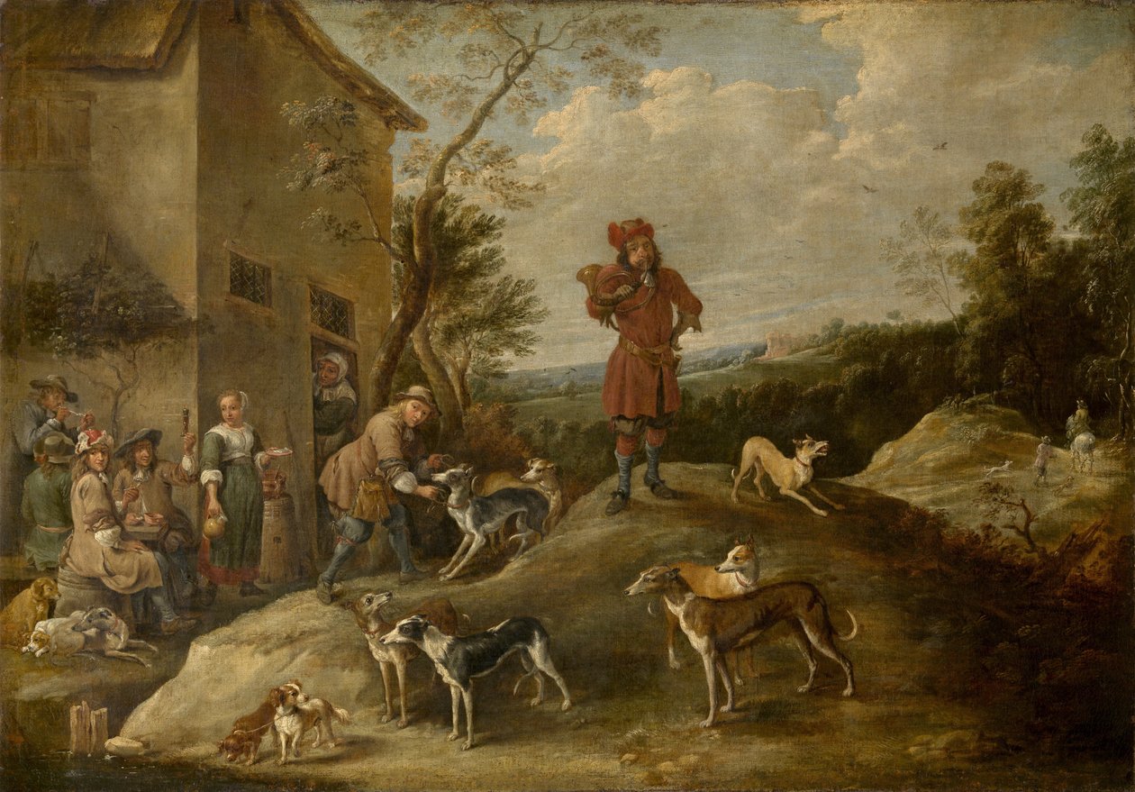 Rastende Jäger von David Teniers the Younger