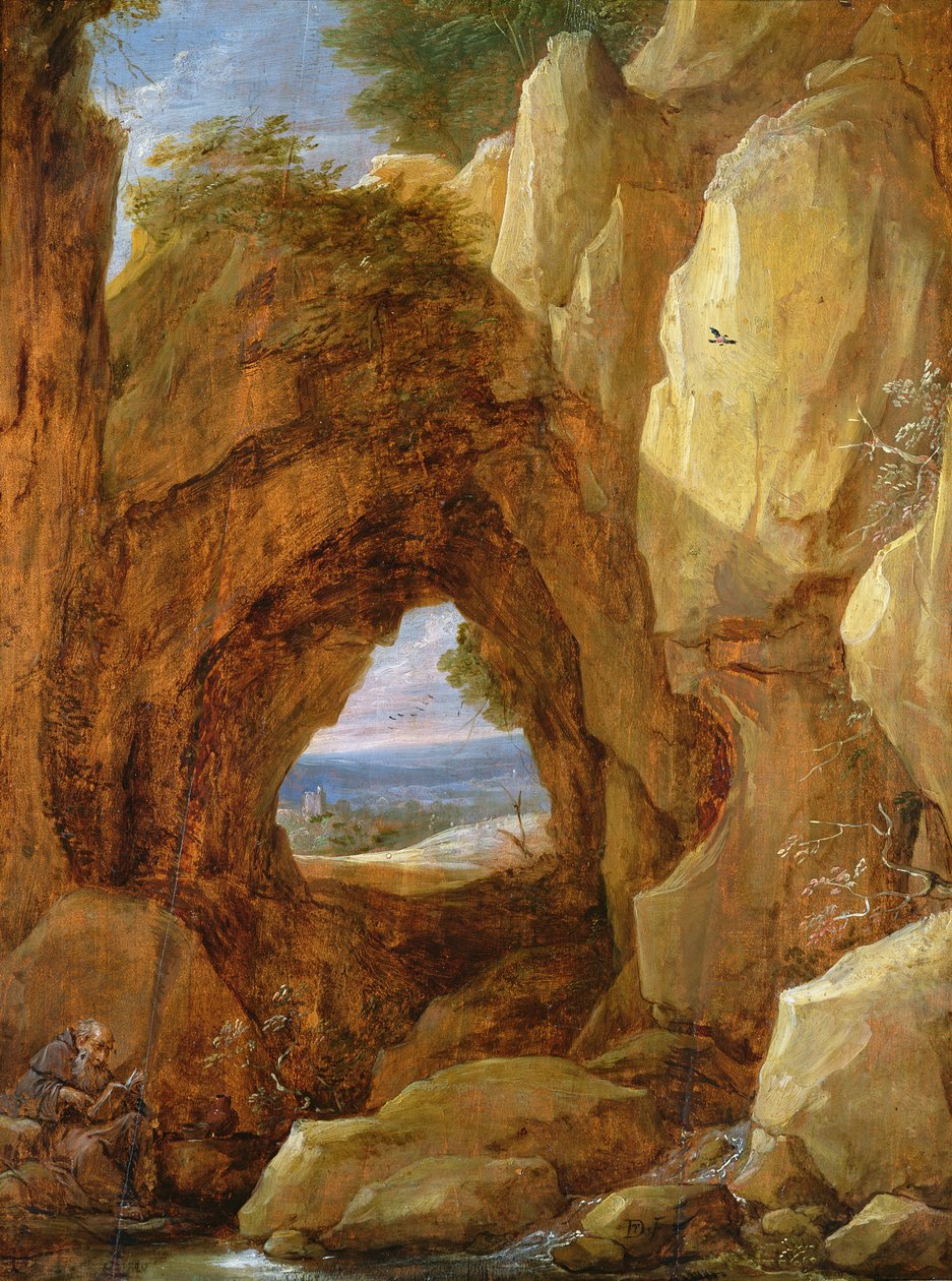 Inneres einer Höhle von David Teniers the Younger
