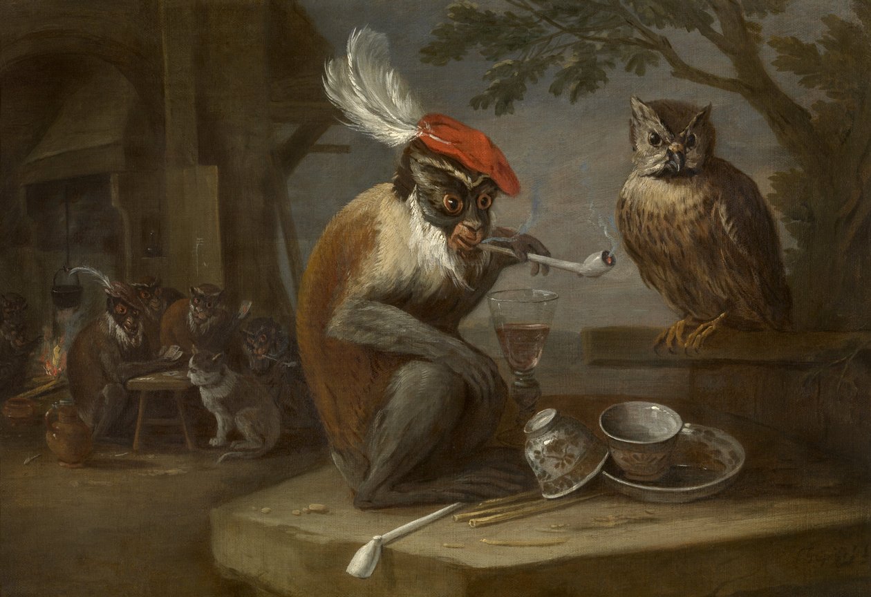 Affenstreich von David Teniers the Younger