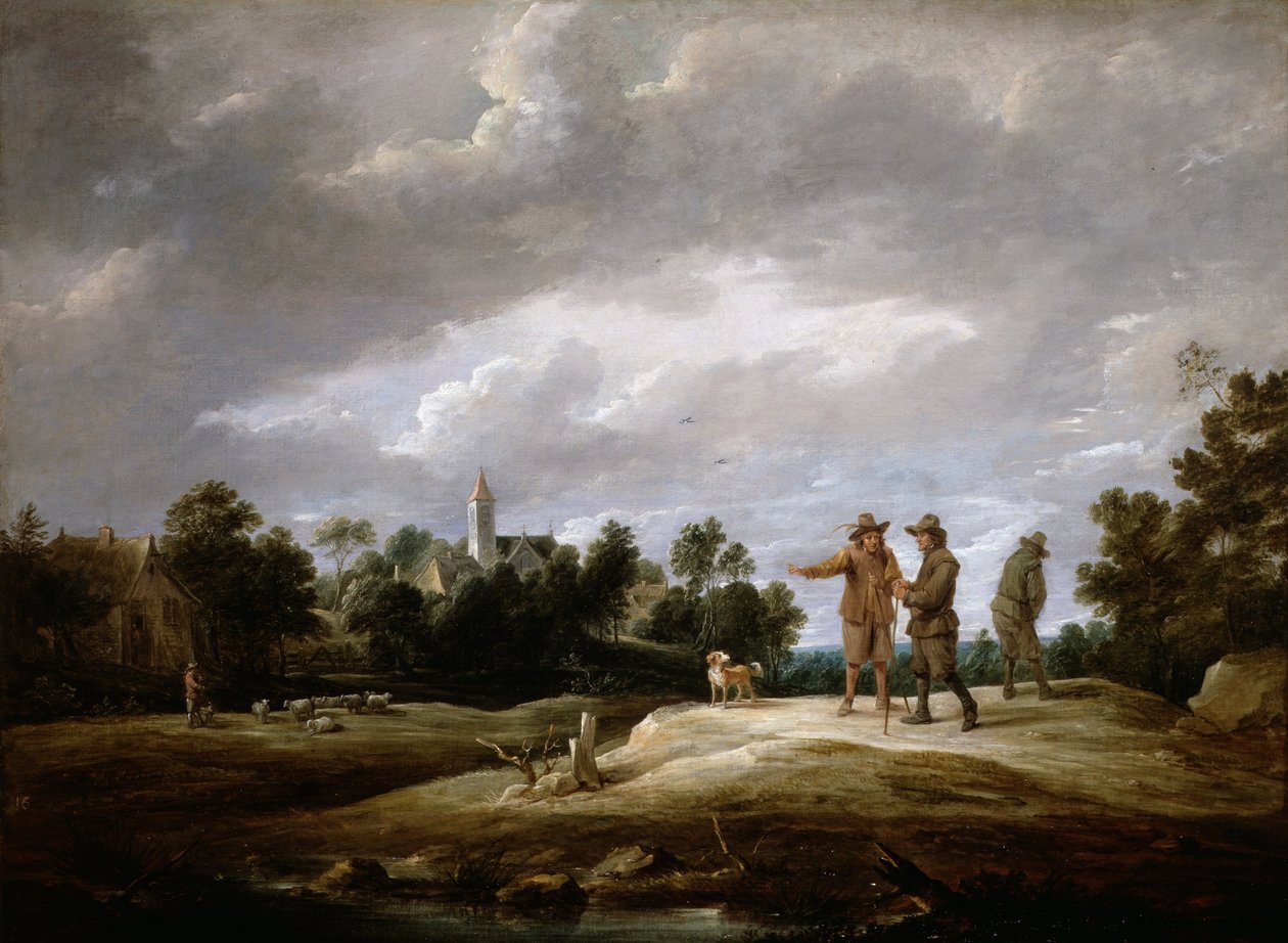 Bauern im Gespräch von David Teniers the Younger