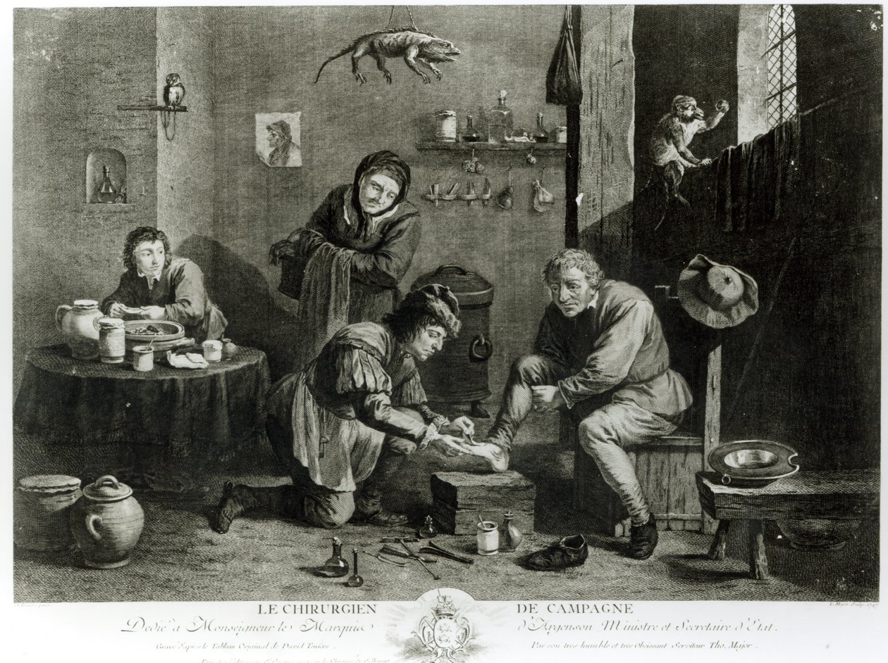 Der Landarzt, graviert von Thomas Major (1714-99) 1747 von David Teniers the Younger