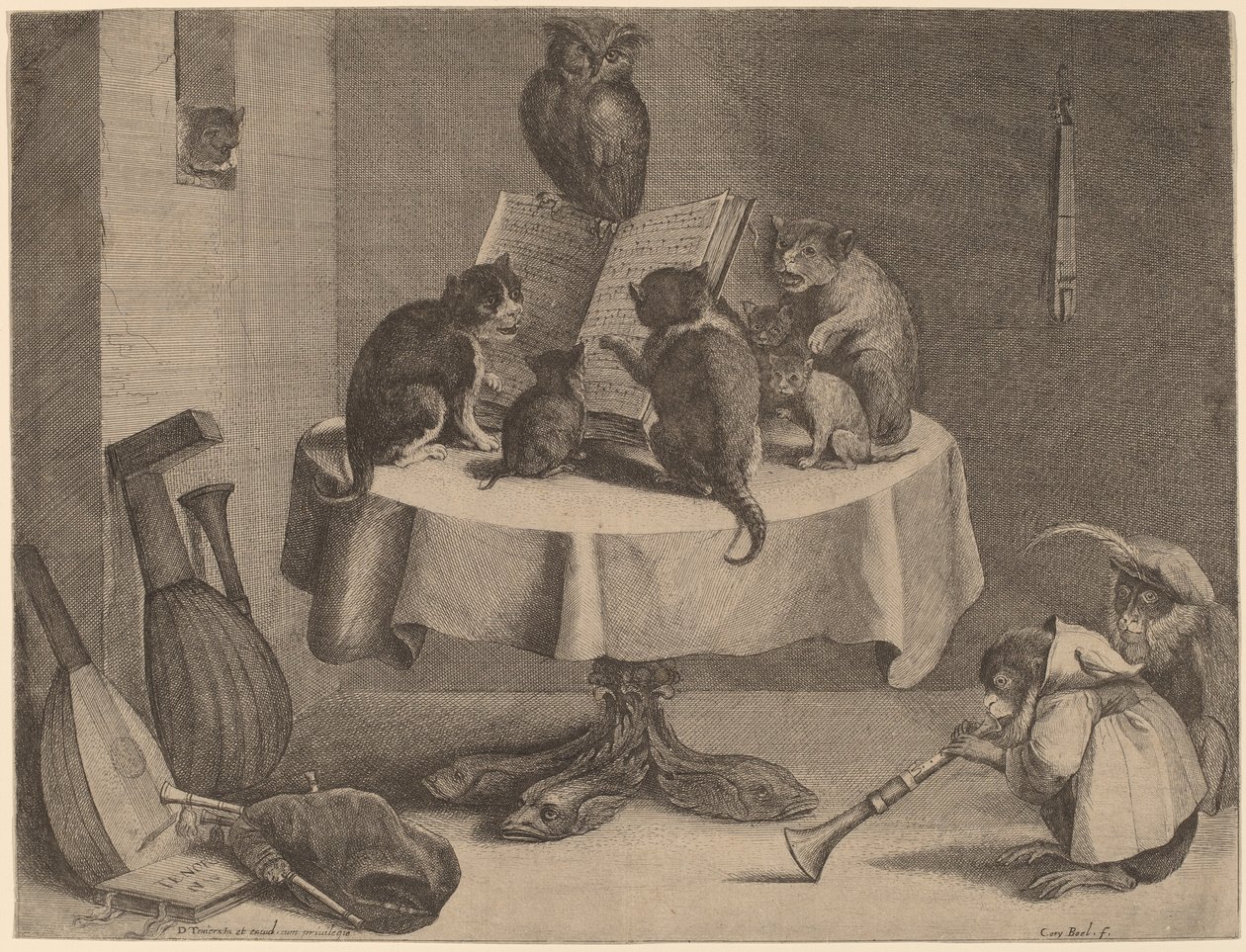 Das Konzert der Katzen von David Teniers the Younger