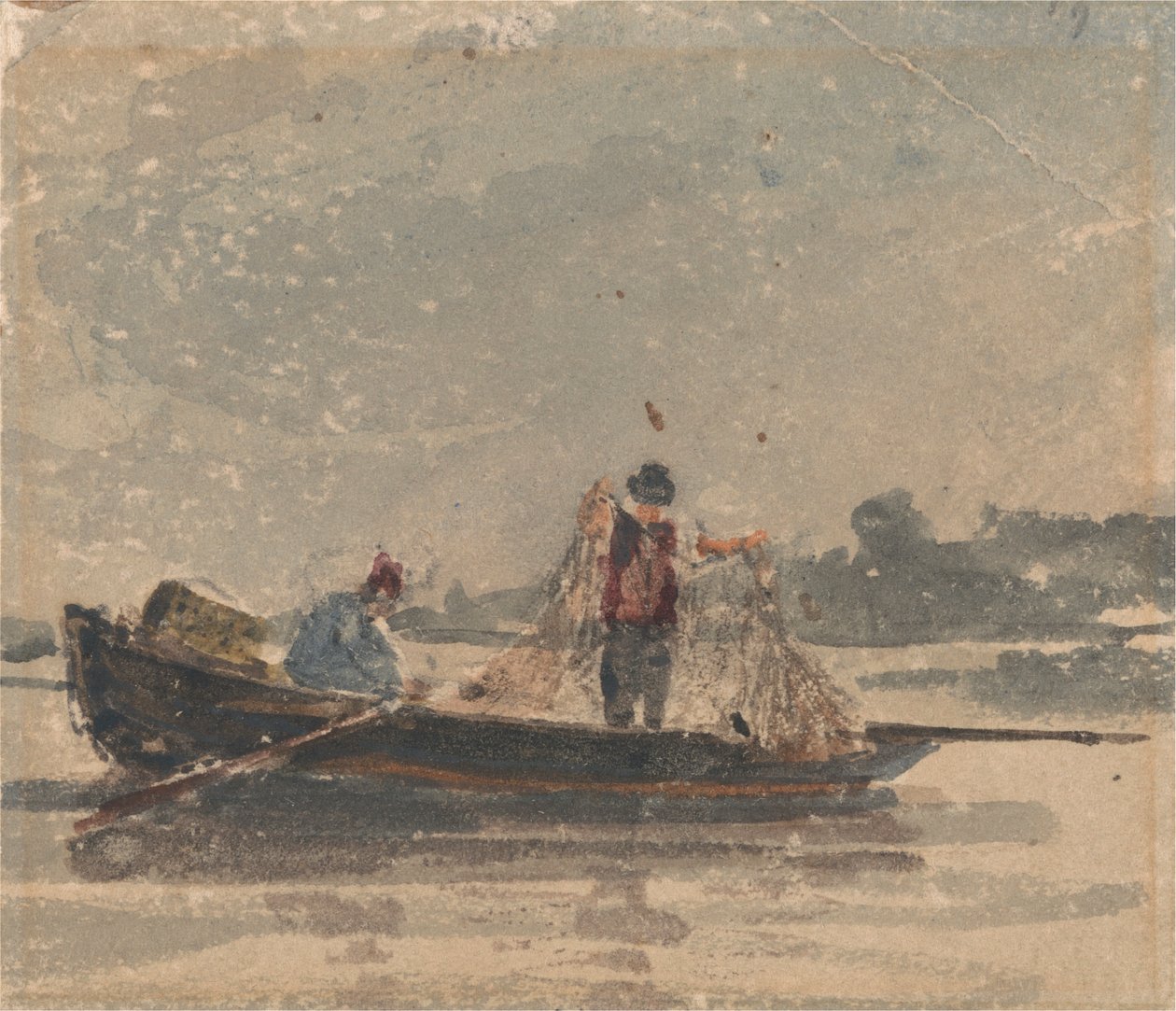 Fischer ziehen ein Netz von David Cox