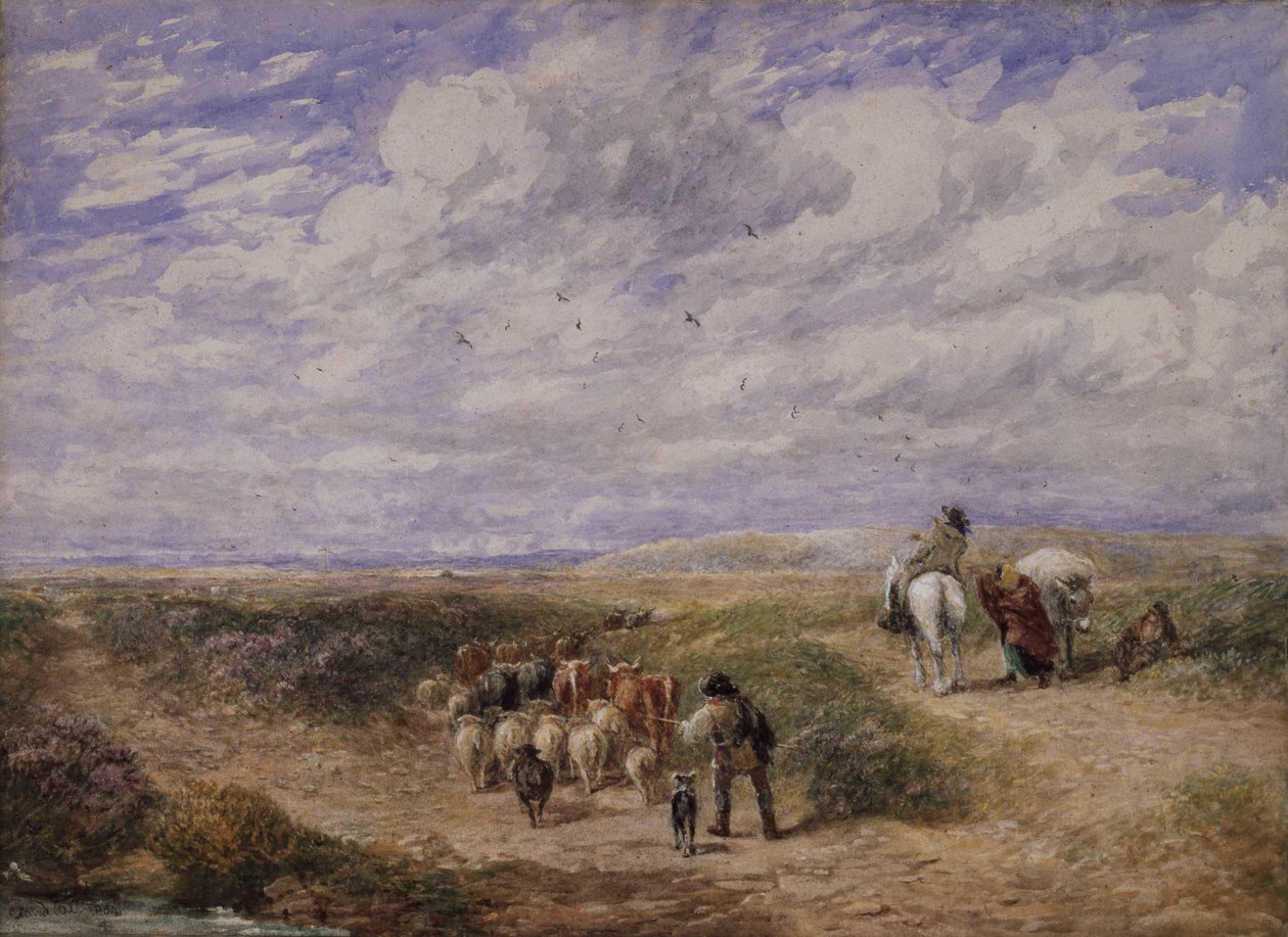Nehmen Sie die linke Straße, 1854 von David Cox