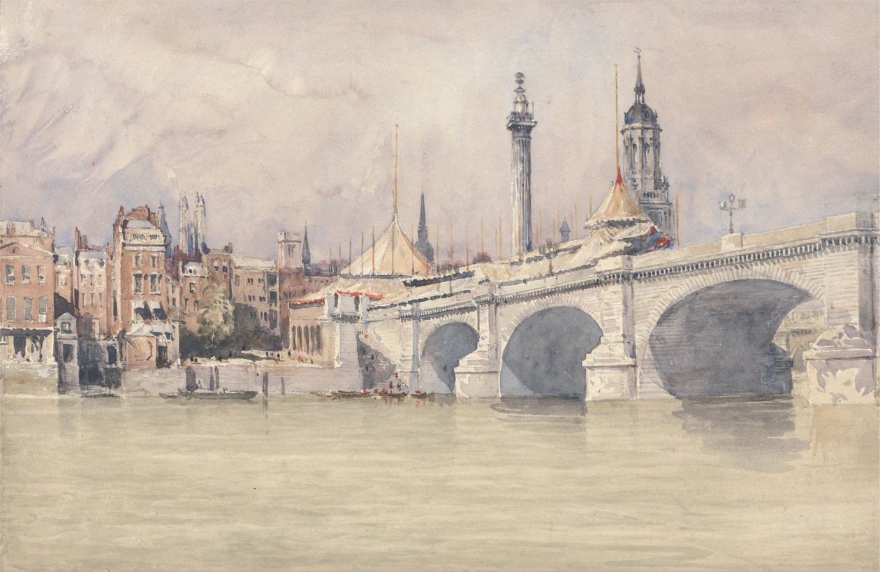 Die Eröffnung der neuen London Bridge von David Cox