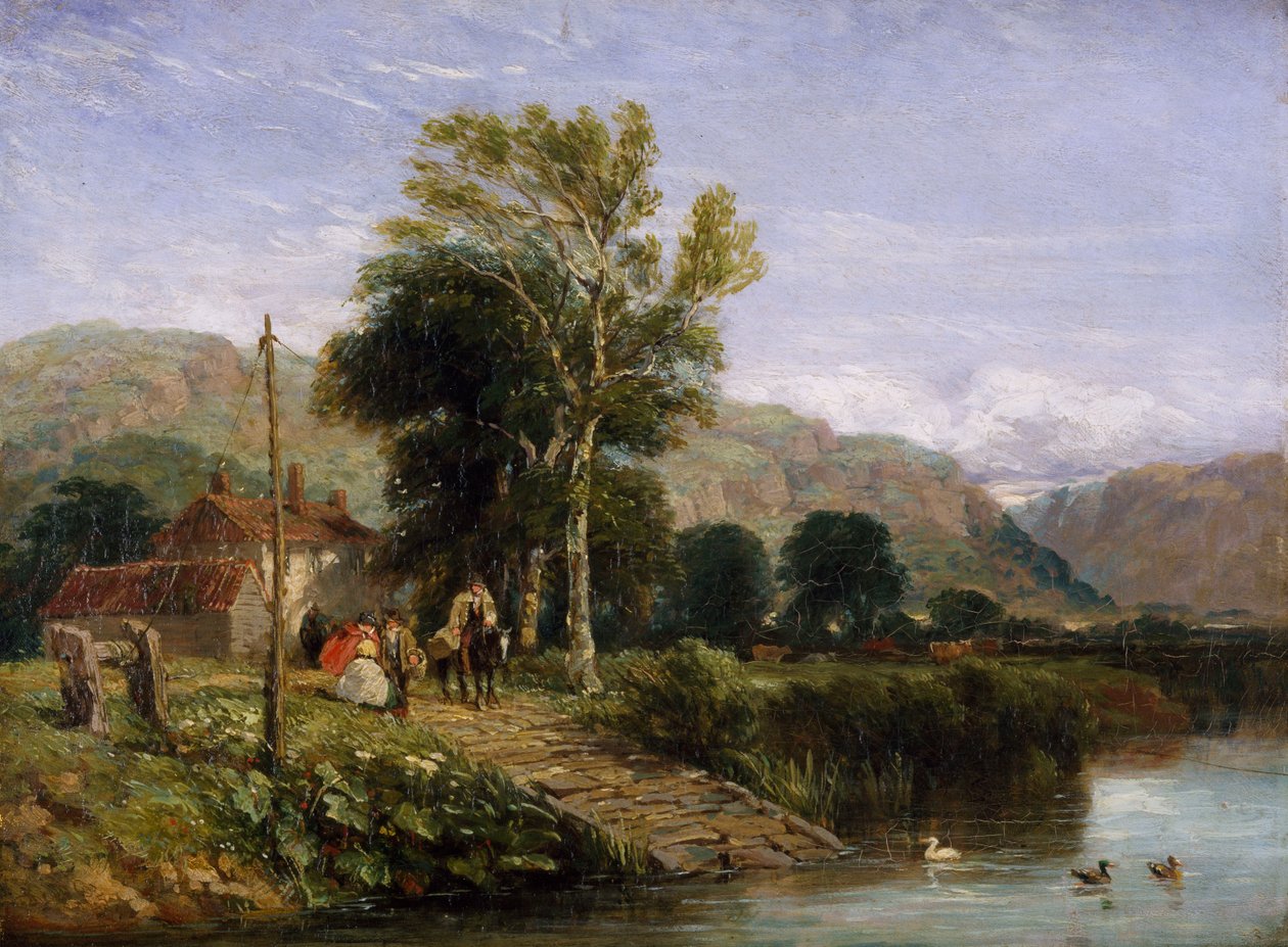 Warten auf die Fähre, 1845 von David Cox
