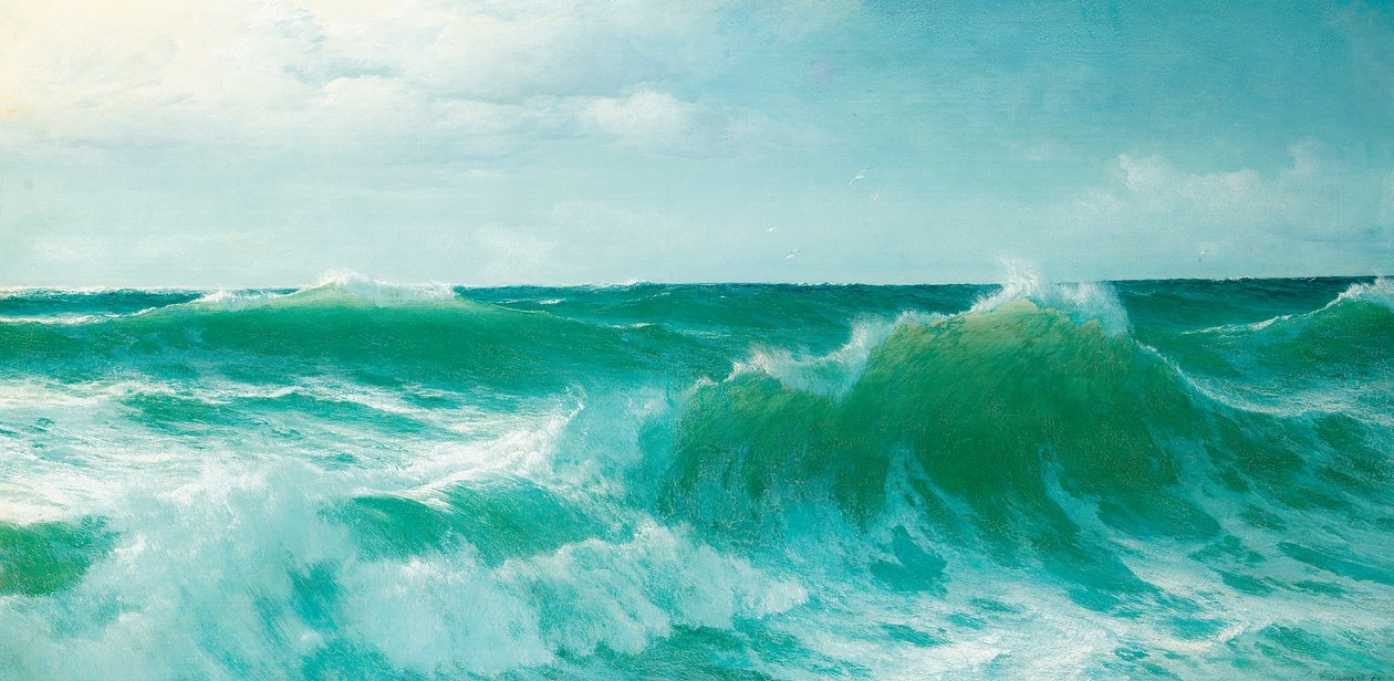 Eine brechende Welle, 1894 von David James