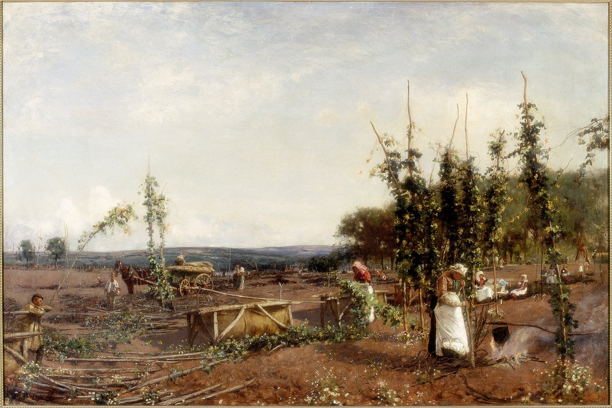 Mittagspause in den Hopfengärten, 1889 von David Murray