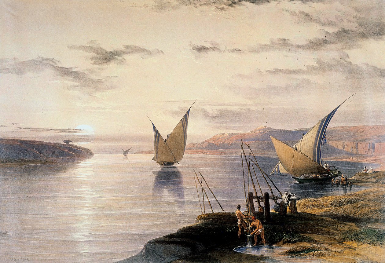 Boote auf dem Nil von David Roberts