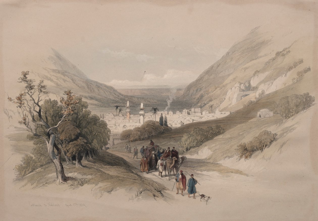 Eingang nach Nablus, 1839 von David Roberts