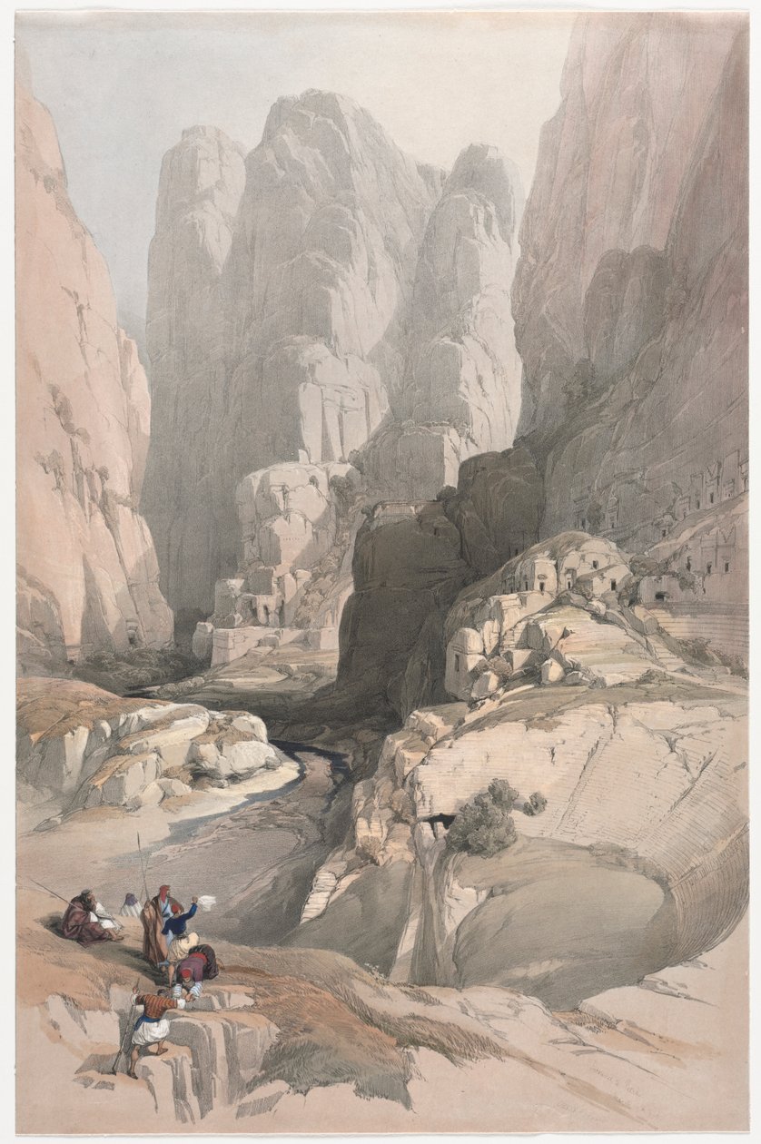 Eingang zu Petra, das Theater von David Roberts