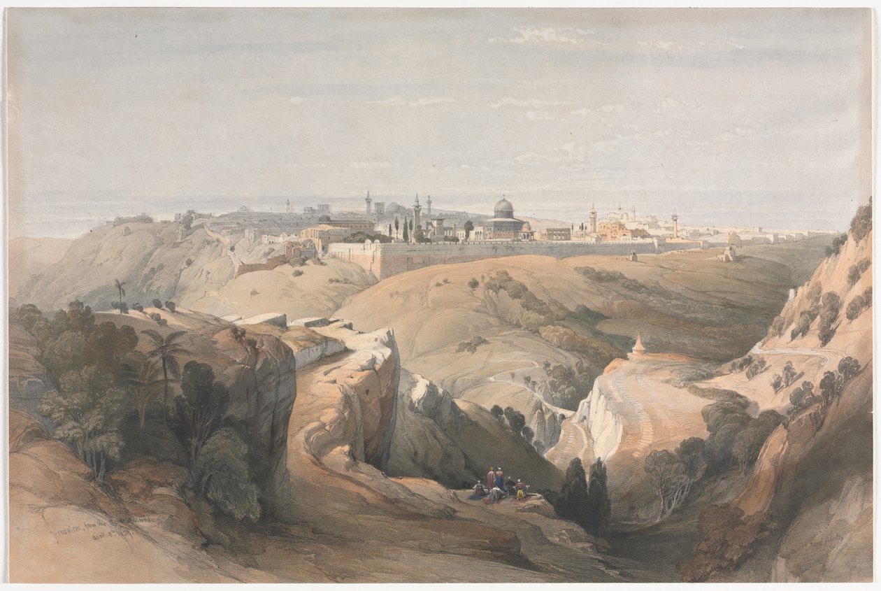 Jerusalem vom Ölberg von David Roberts