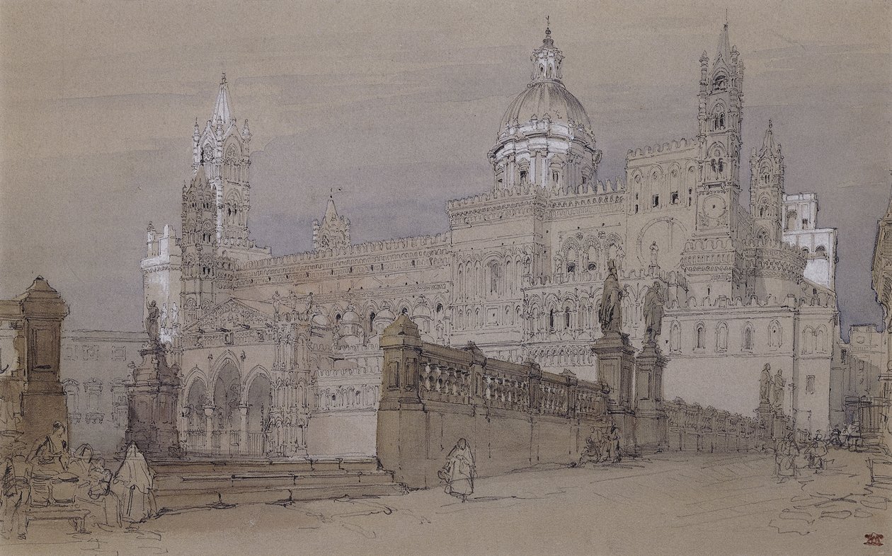 Kathedrale von Palermo, 1854 von David Roberts