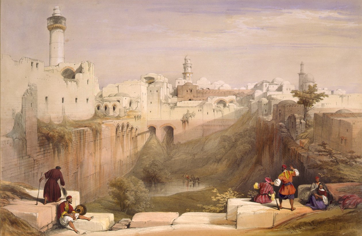 Der Teich von Bethesda, Jerusalem von David Roberts