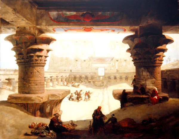 Der Tempel von Edfou, Oberägypten von David Roberts