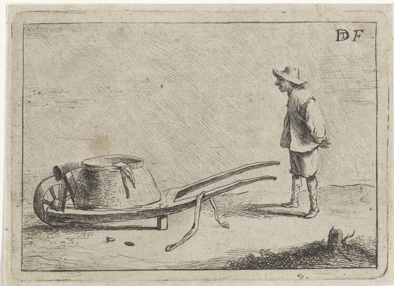 Mann bei einer Schubkarre von David Teniers (II)