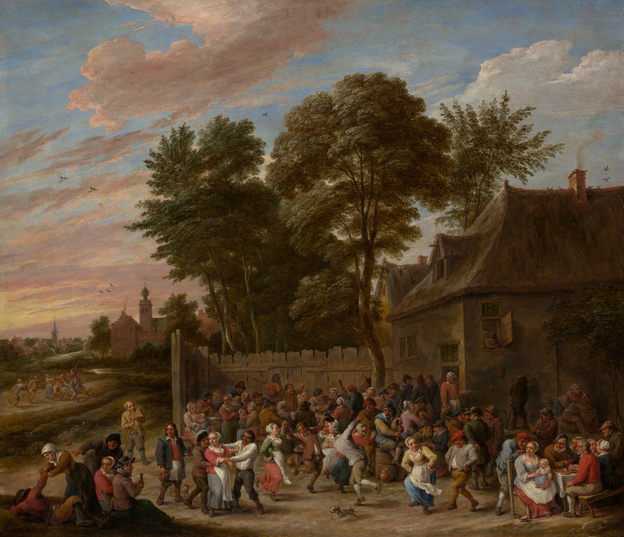 Bauern tanzen und feiern von David Teniers II