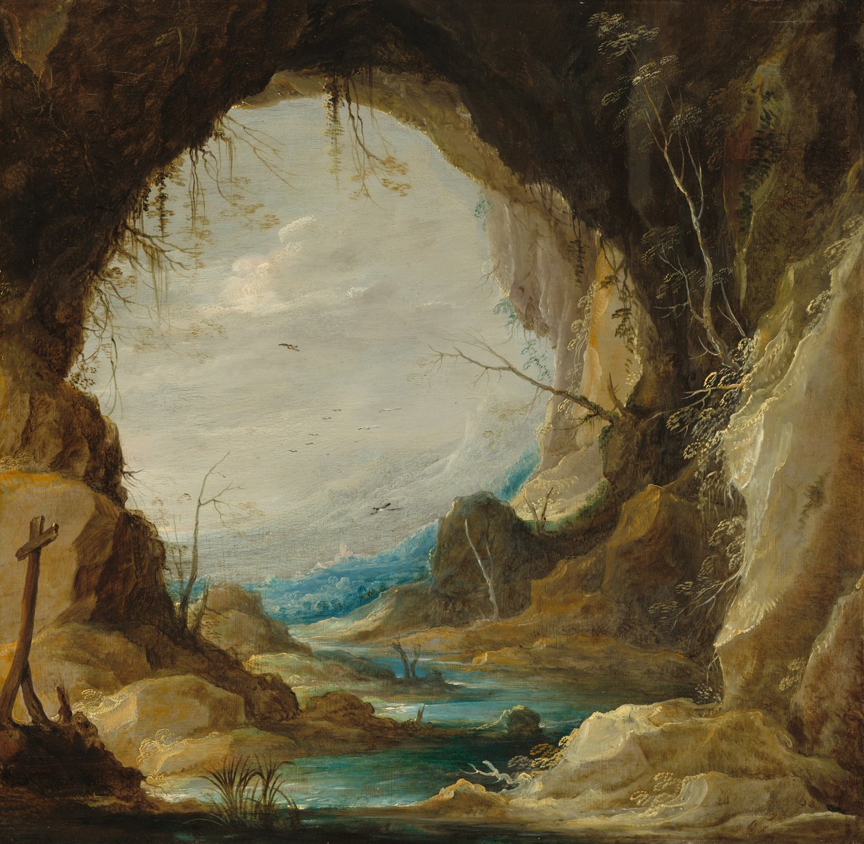Aussicht aus einer Grotte, frühe 1630er Jahre von David Teniers II