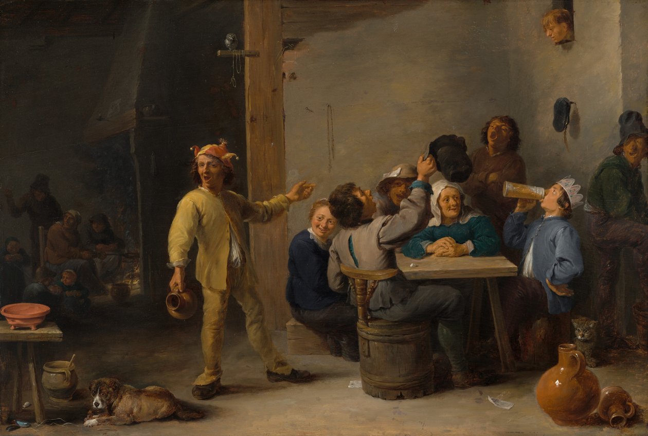 Bauern feiern den Dreikönigstag von David Teniers the Younger