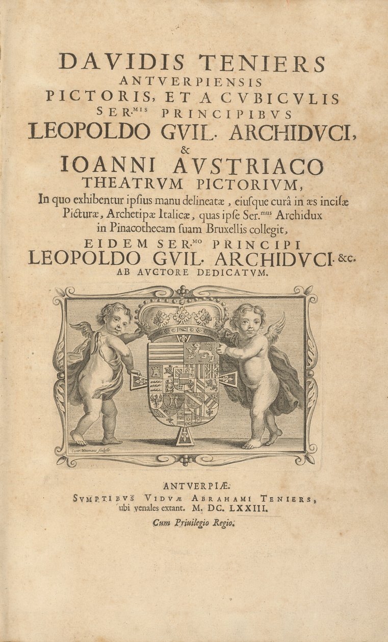 Titelblatt Theatrum Pictorium von David Teniers the Younger