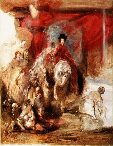 Königin Victoria zu Pferd von David Wilkie