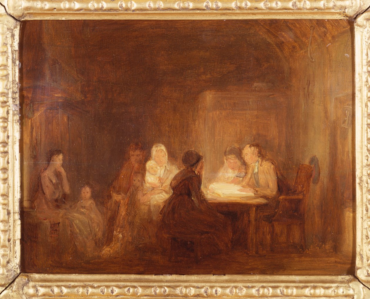 Der Samstagabend der Cottagers - eine Skizze von David Wilkie