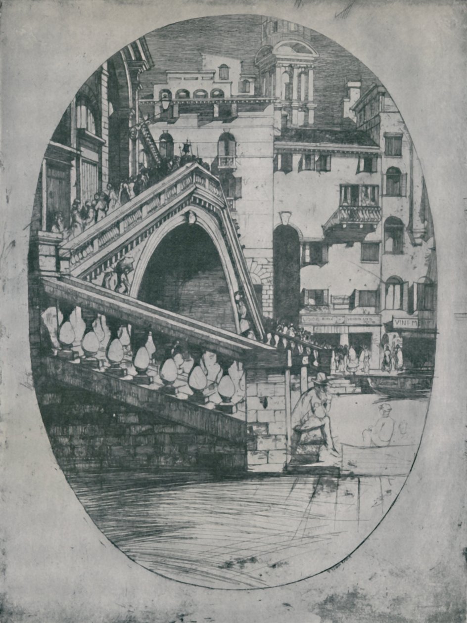Die Rialto-Brücke, ca. 1900, 1925 von David Young Cameron