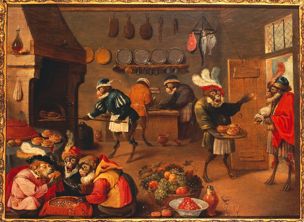 Der Affe kocht von David the Younger Tenier