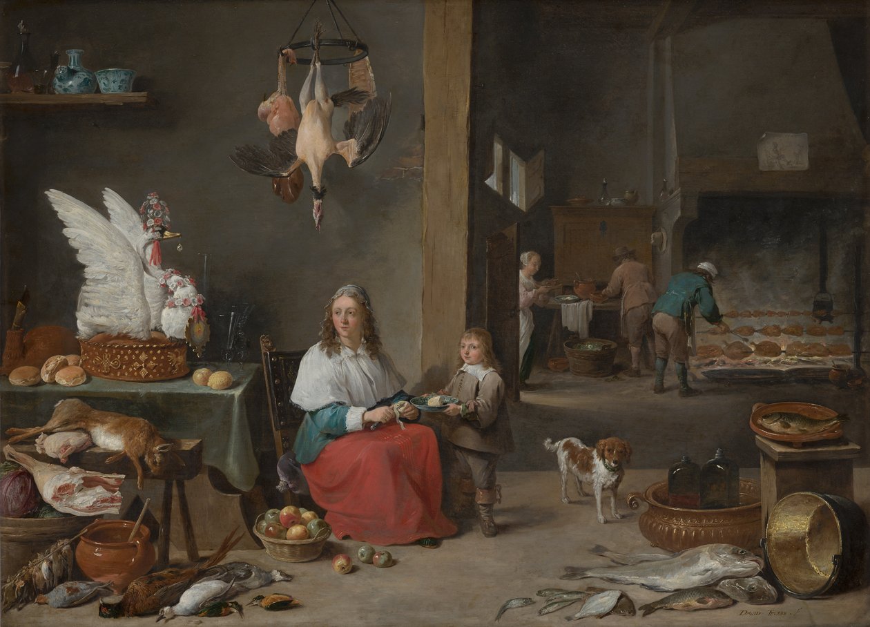 Kücheninterieur, 1644 von David Teniers the Younger