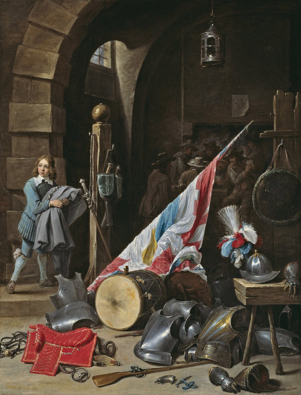 Die Wachstube, 1640-50 von David Teniers the Younger