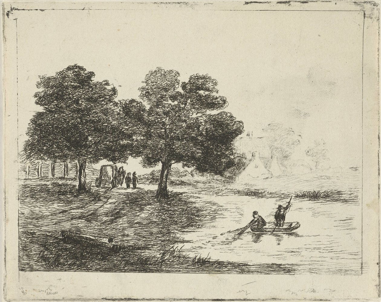 Landschaft mit Fischern von David van der Kellen