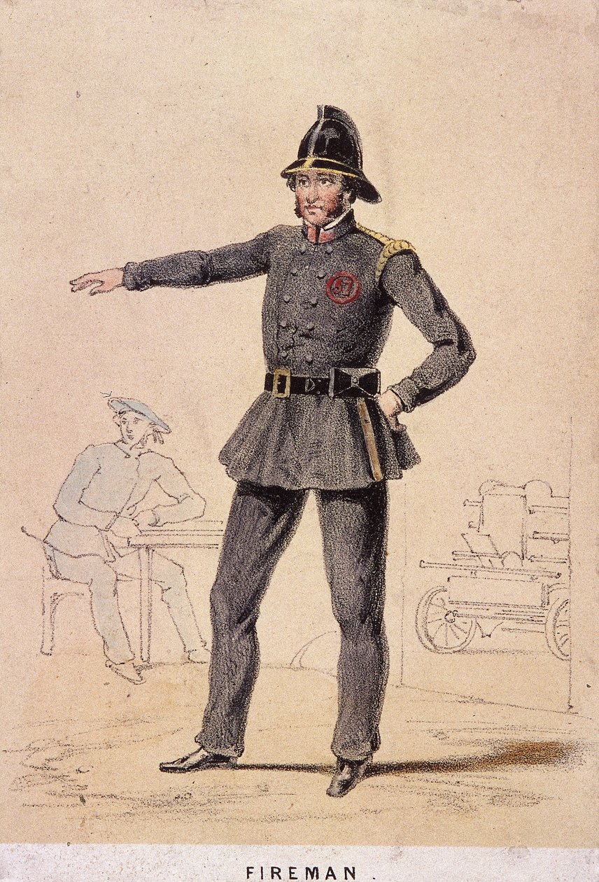 Ein Feuerwehrmann, 1855 von Day and Son