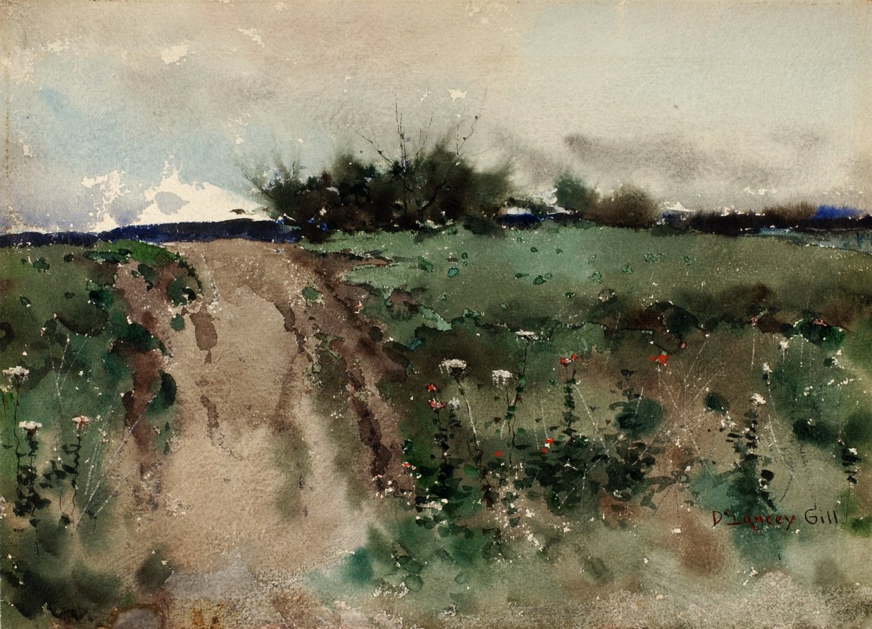 Landschaftsskizze, n.d. von De Lancey Gill