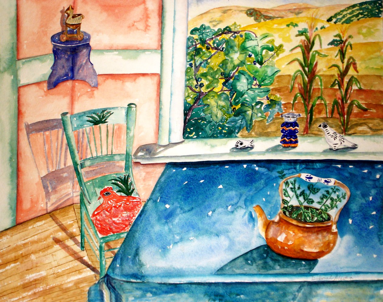 Blauer Tisch von Deborah Eve Alastra