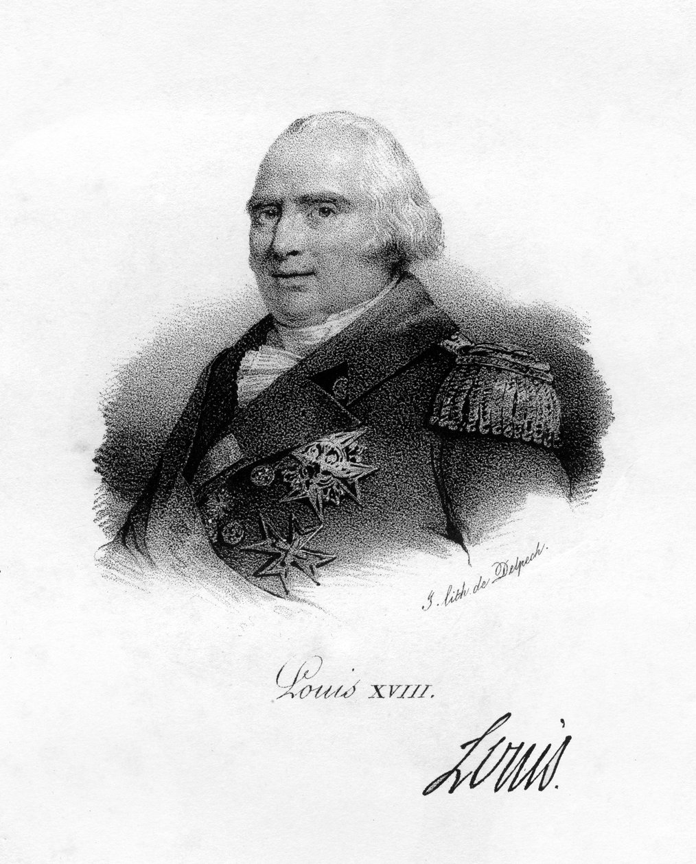 Ludwig XVIII., König von Frankreich von Delpech