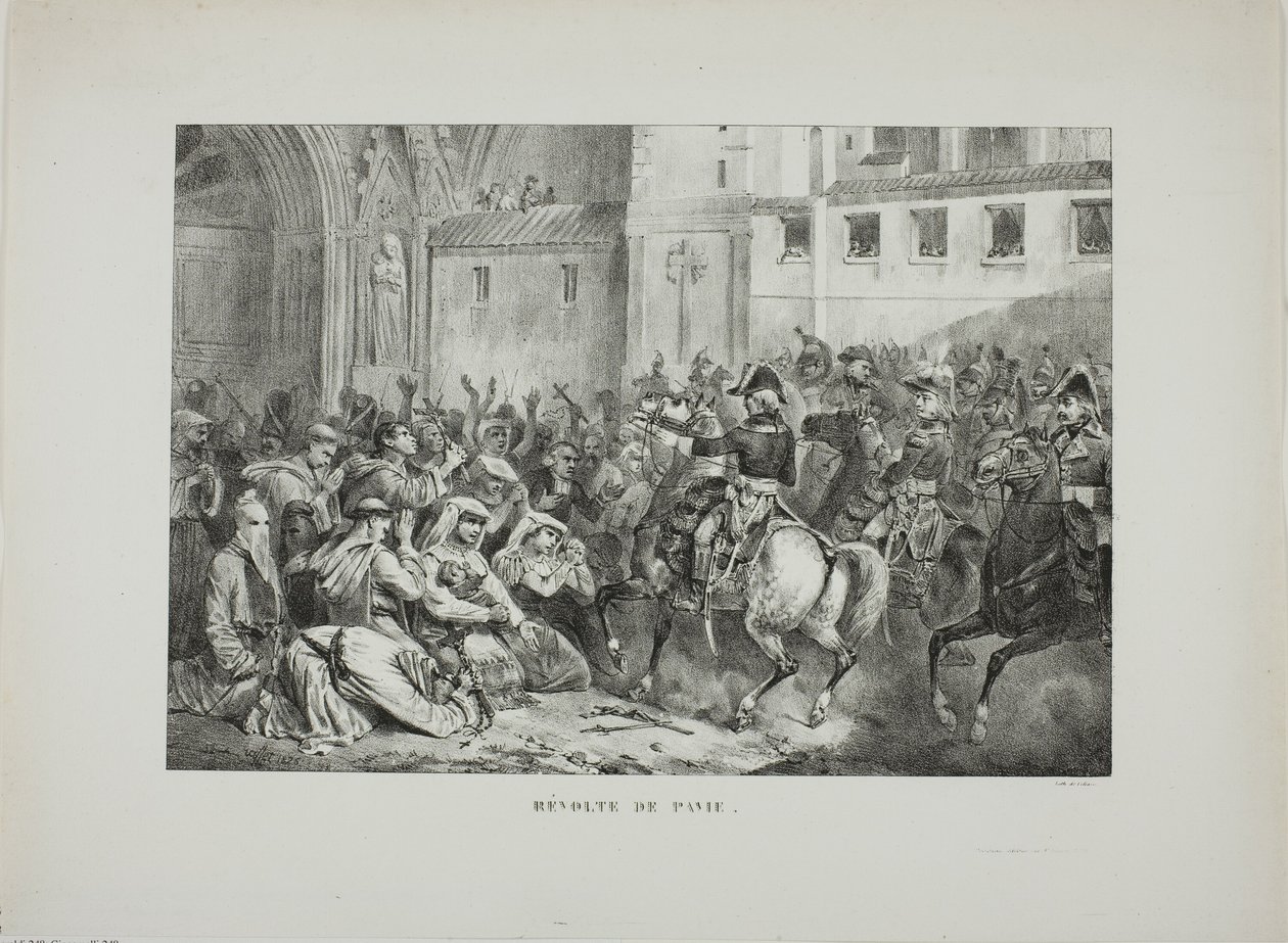 Revolte von Pavia von Denis Auguste Marie Raffet
