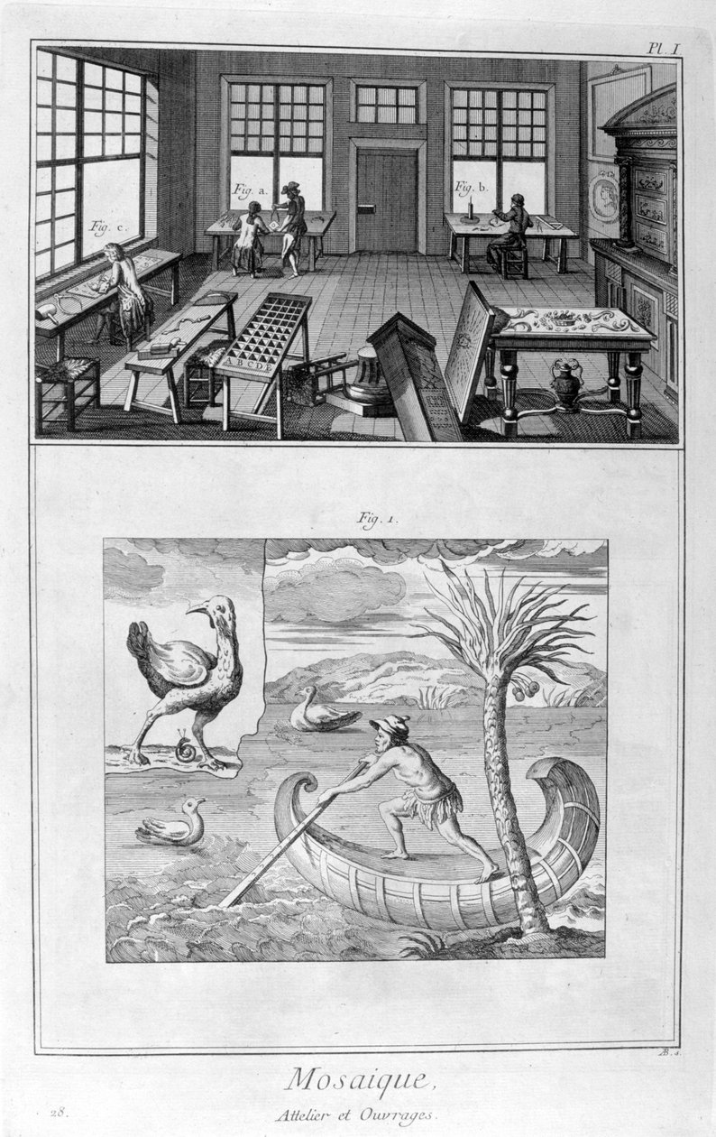 Mosaikmacher, 1751-1777 von Denis Diderot