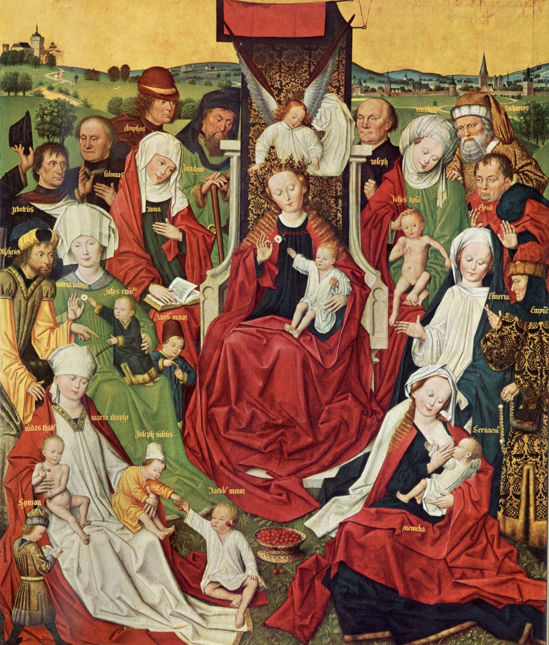 Dortmund Propsteikirche, Derick Baegert Altarbild, linke Tafel von Derick Baegert