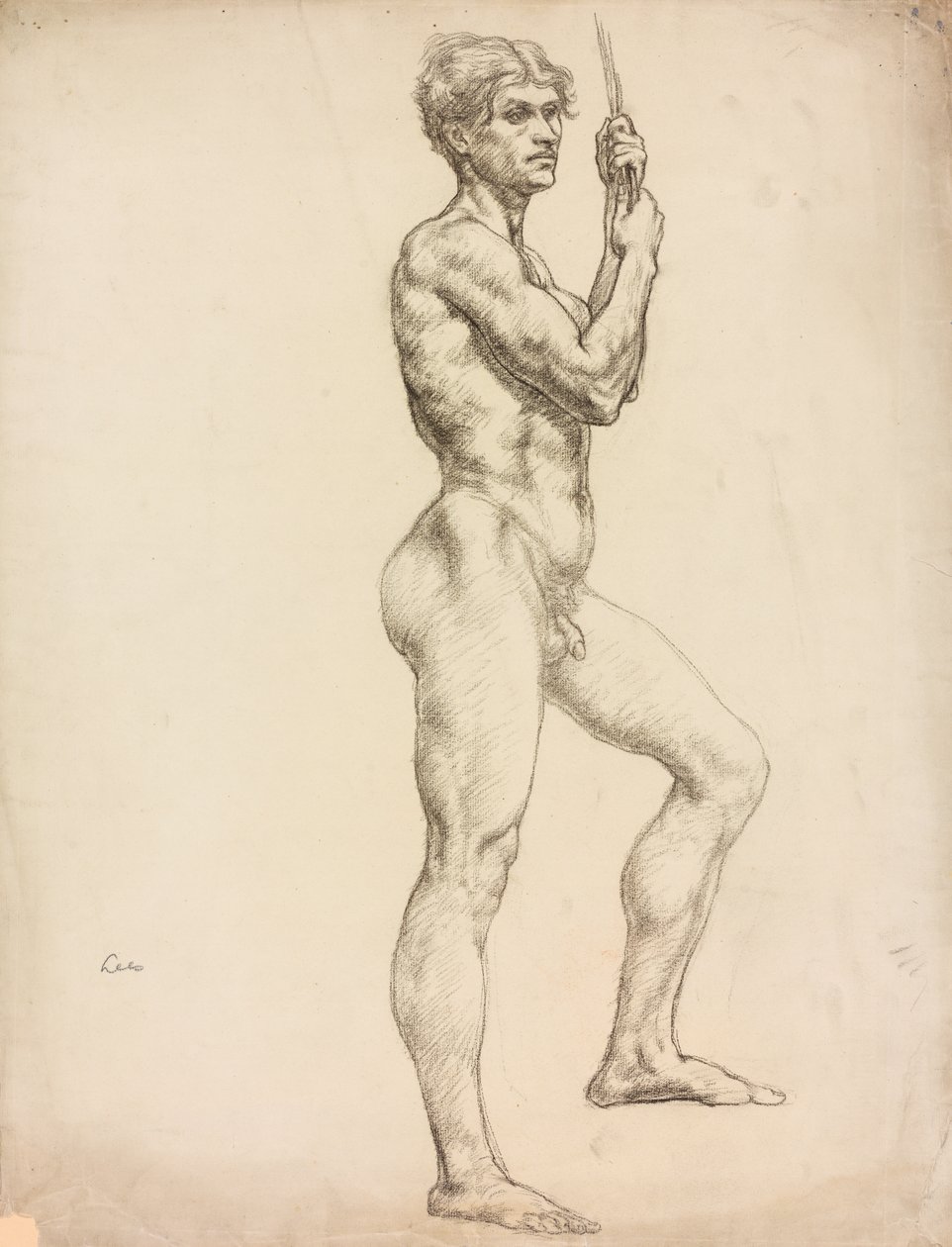 Studie einer männlichen Figur von Derwent Lees
