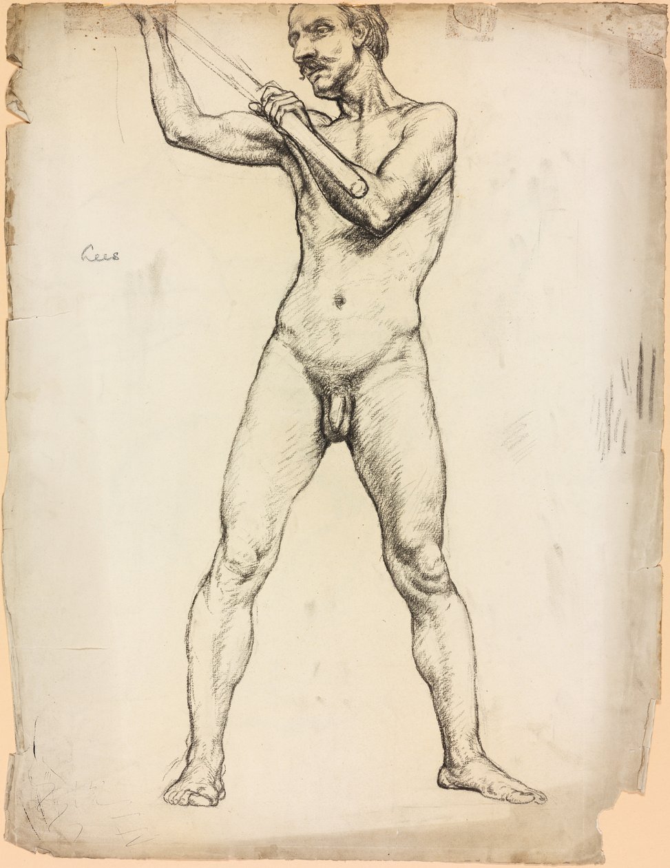 Studie einer männlichen Figur von Derwent Lees