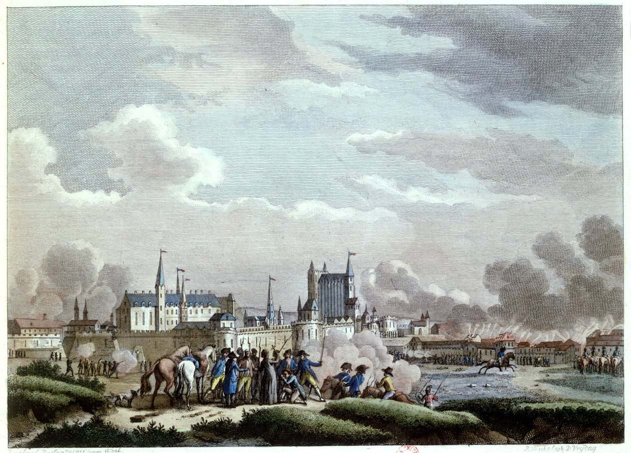 Der Angriff auf Nantes, 27.-29. Juni 1793, durch die Vendée-Insurgenten, 1800 von Desfontaines