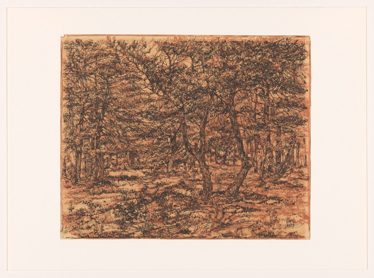 Waldlandschaft von Dick Ket (signed by artist)