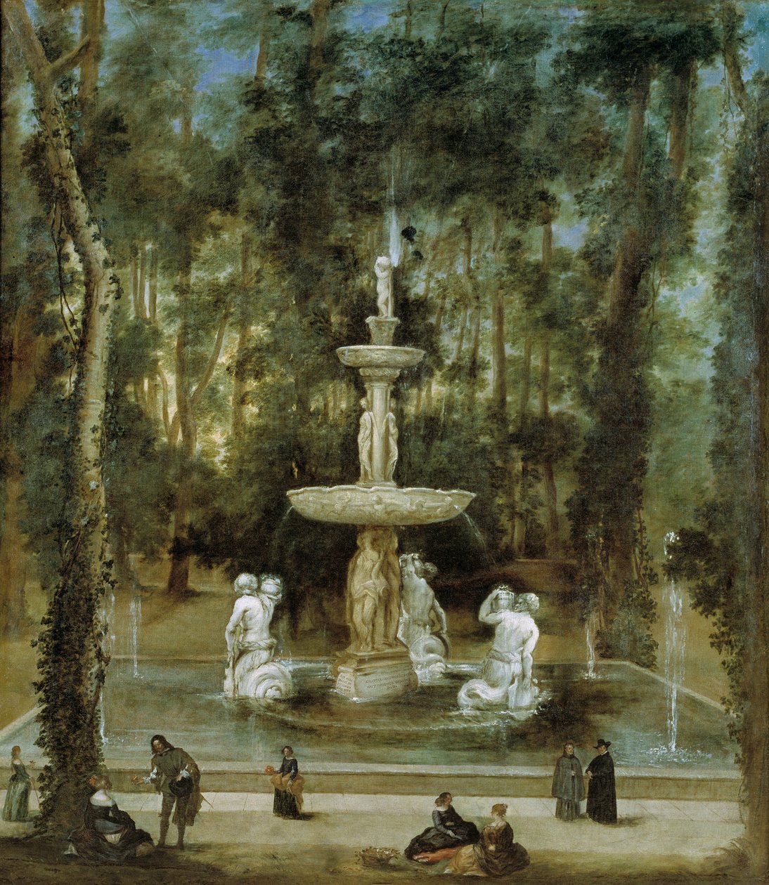 Der Tritonenbrunnen im Garten der Insel in Aranjuez von Diego Velázquez