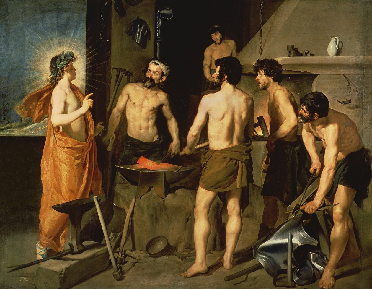 Die Schmiede des Vulkan, 1630 von Diego Velázquez