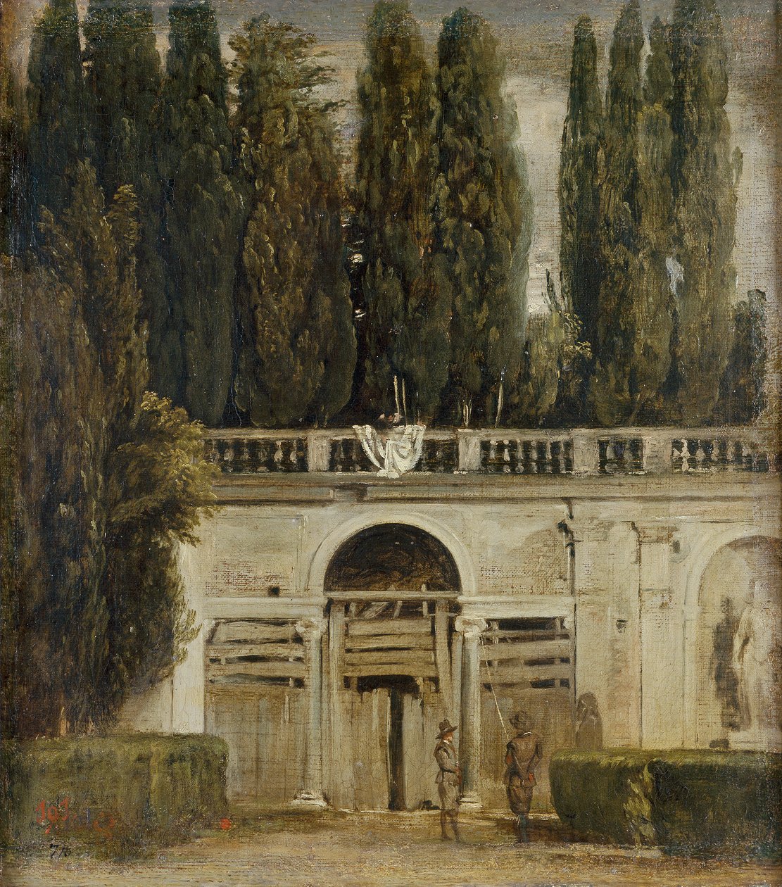 Blick auf den Garten der Villa Medici in Rom von Diego Velázquez