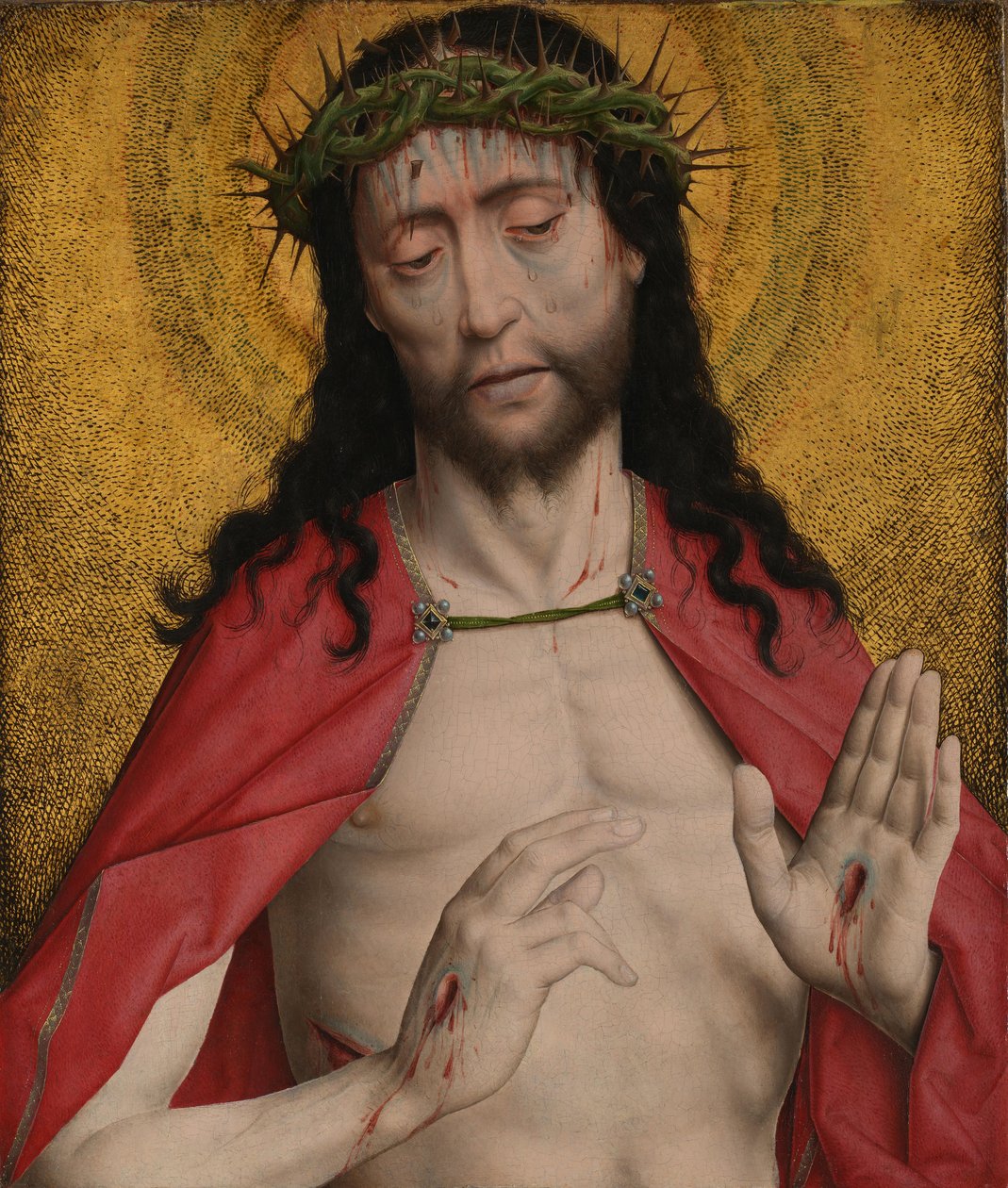 Christus mit Dornenkrone von Dieric Bouts