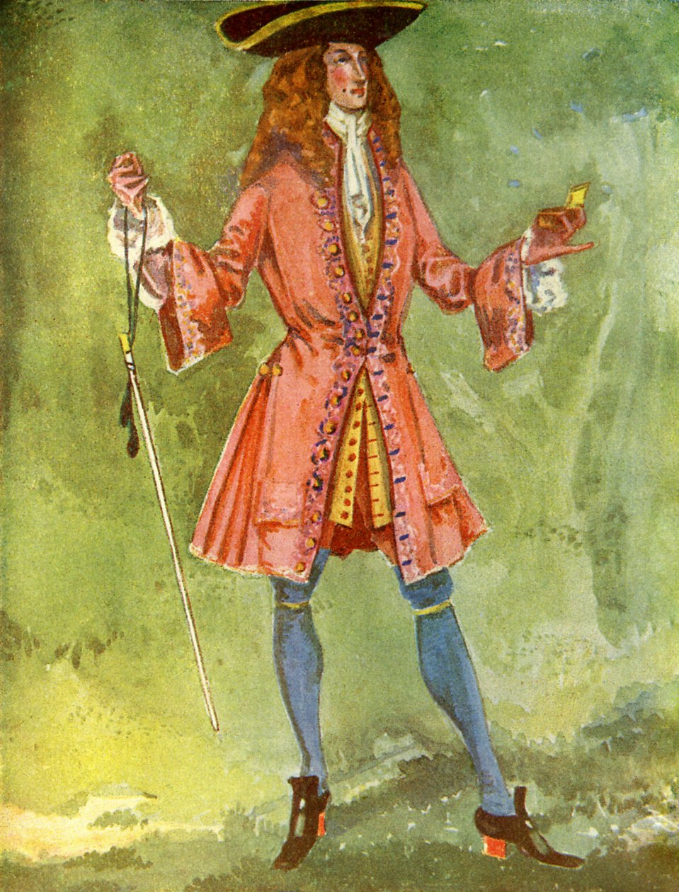 Männerkostüm zur Zeit von Anne I (1702-1714) von Dion Clayton Calthrop