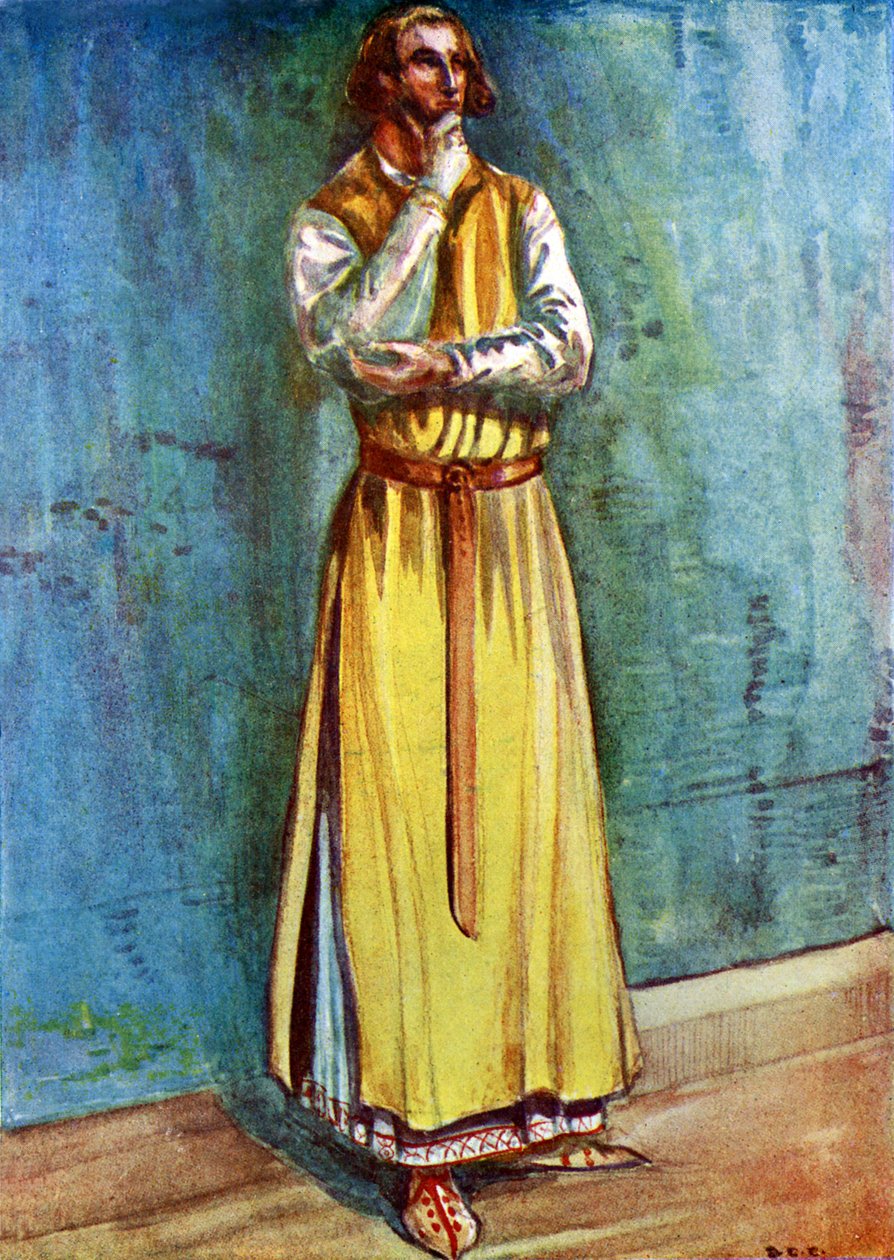 Männerkostüm zur Zeit von Johann (1199 - 1216) von Dion Clayton Calthrop