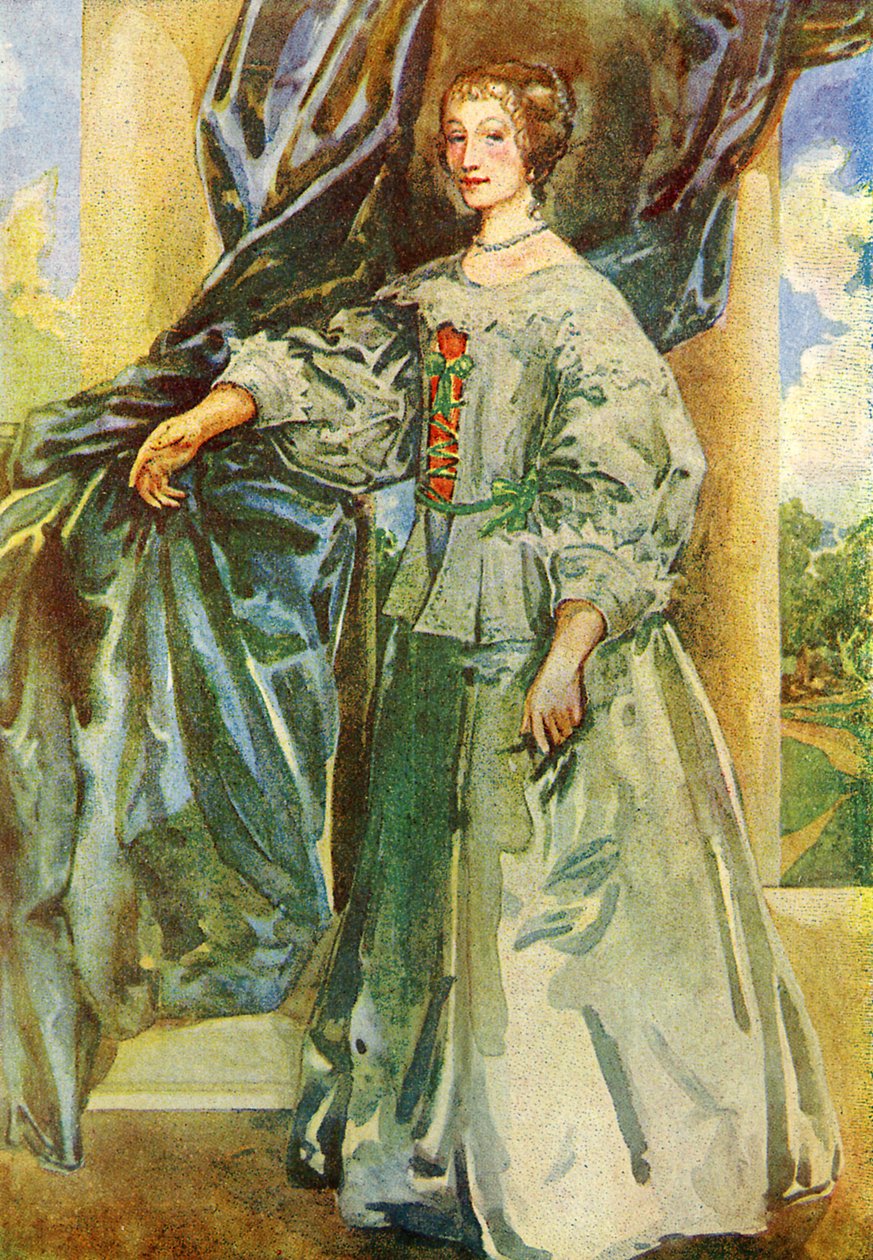 Frauenkostüm zur Zeit von Karl I (1625-1649) von Dion Clayton Calthrop