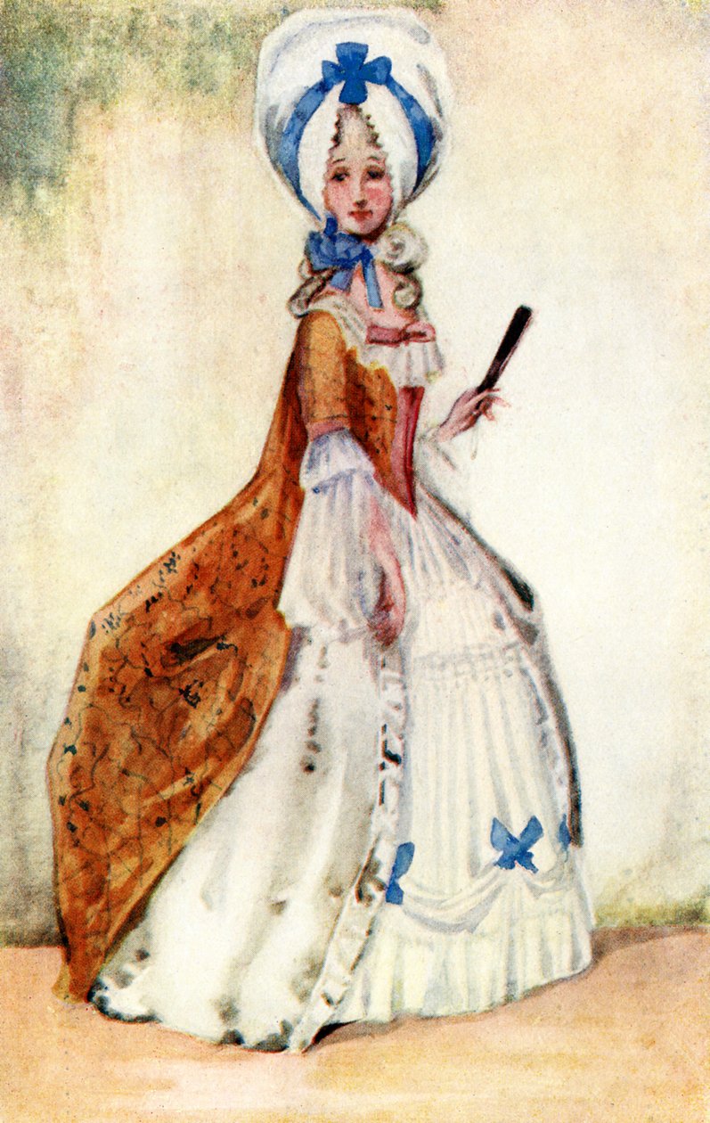 Frauenkostüm zur Zeit von Georg III (1760-1820) von Dion Clayton Calthrop